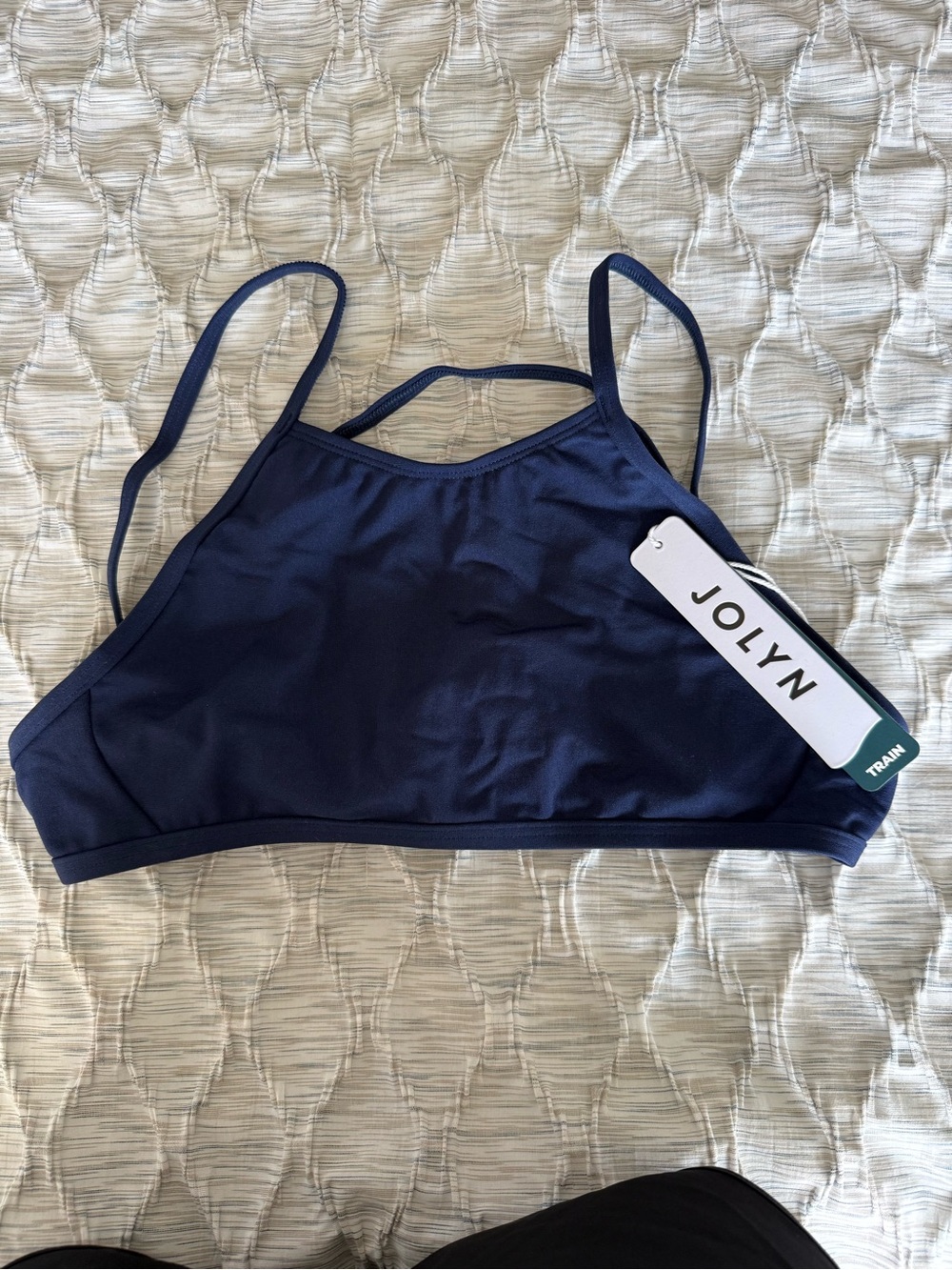 High Neck Tie Back Swim Top